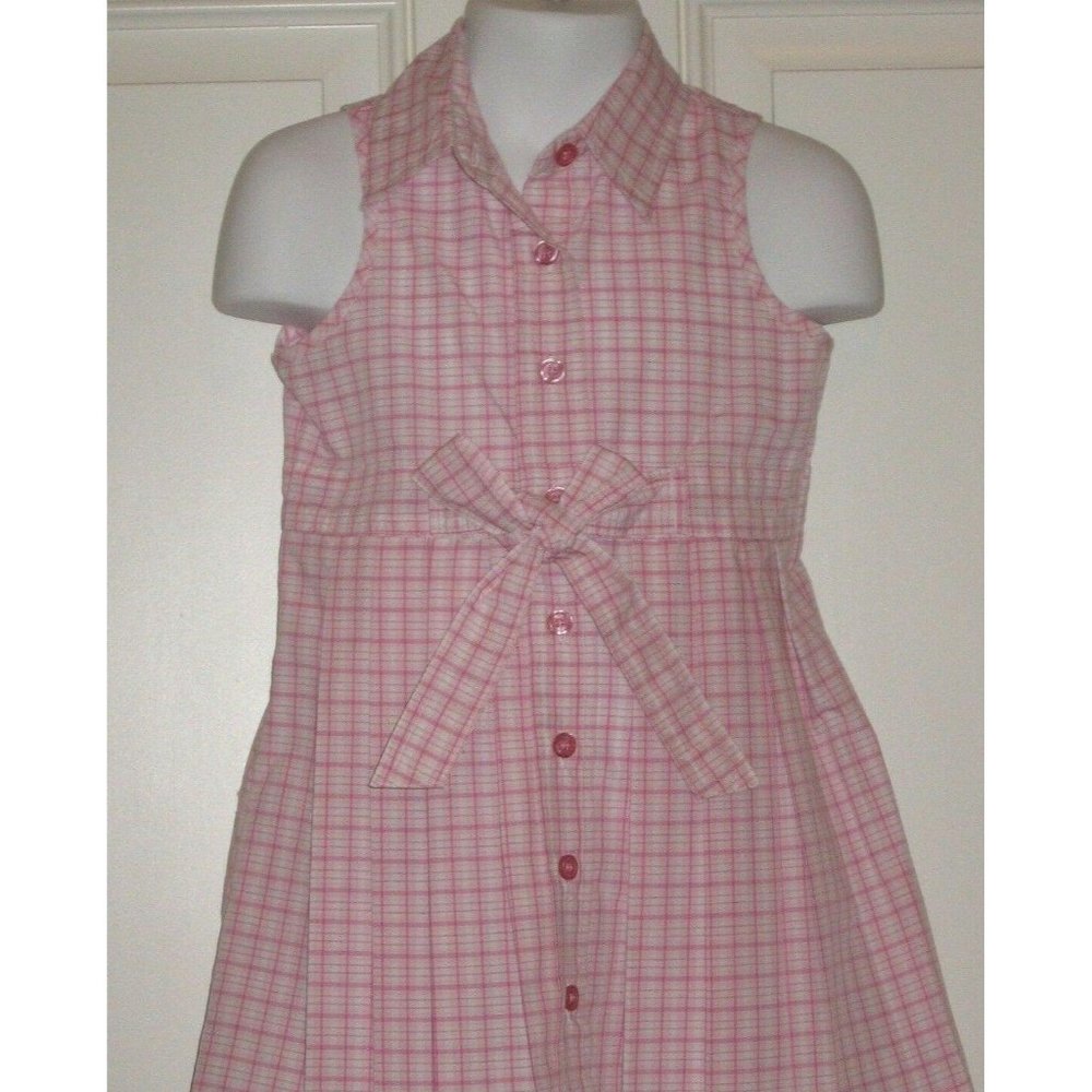 Kid Zone Pink Plaid Pleated Sleeveless Sun Summer Dress 2T Sundress Girls